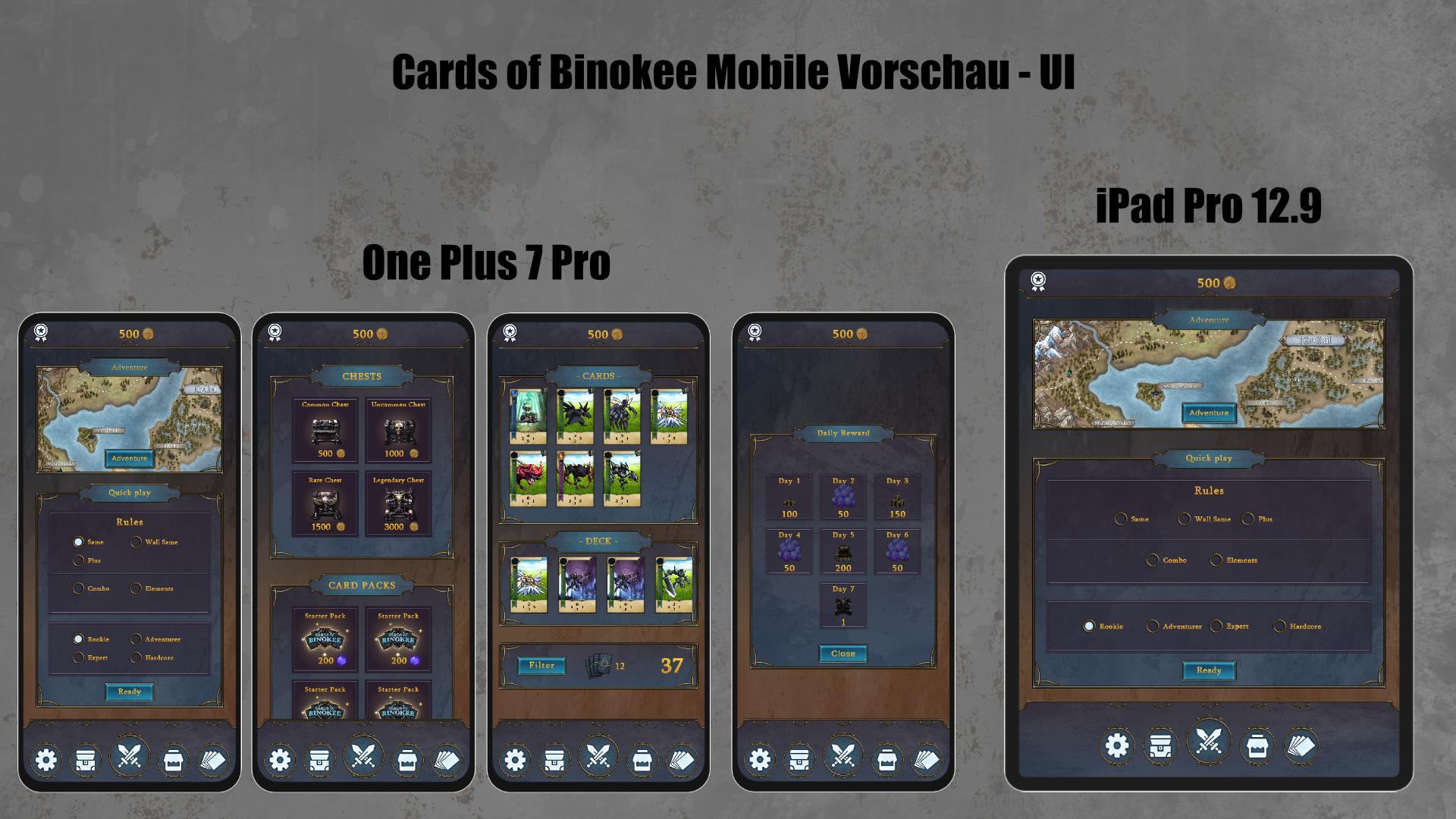 Cards of Binokee - Mobile - Ui